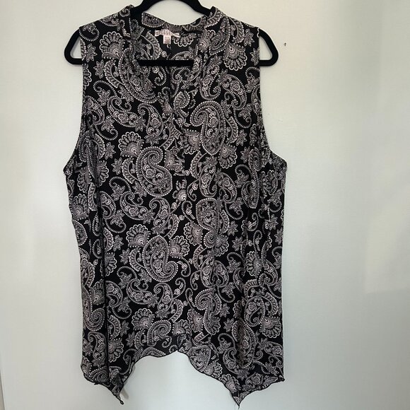 Spense Woman black and white paisley camisole - Picture 1 of 5